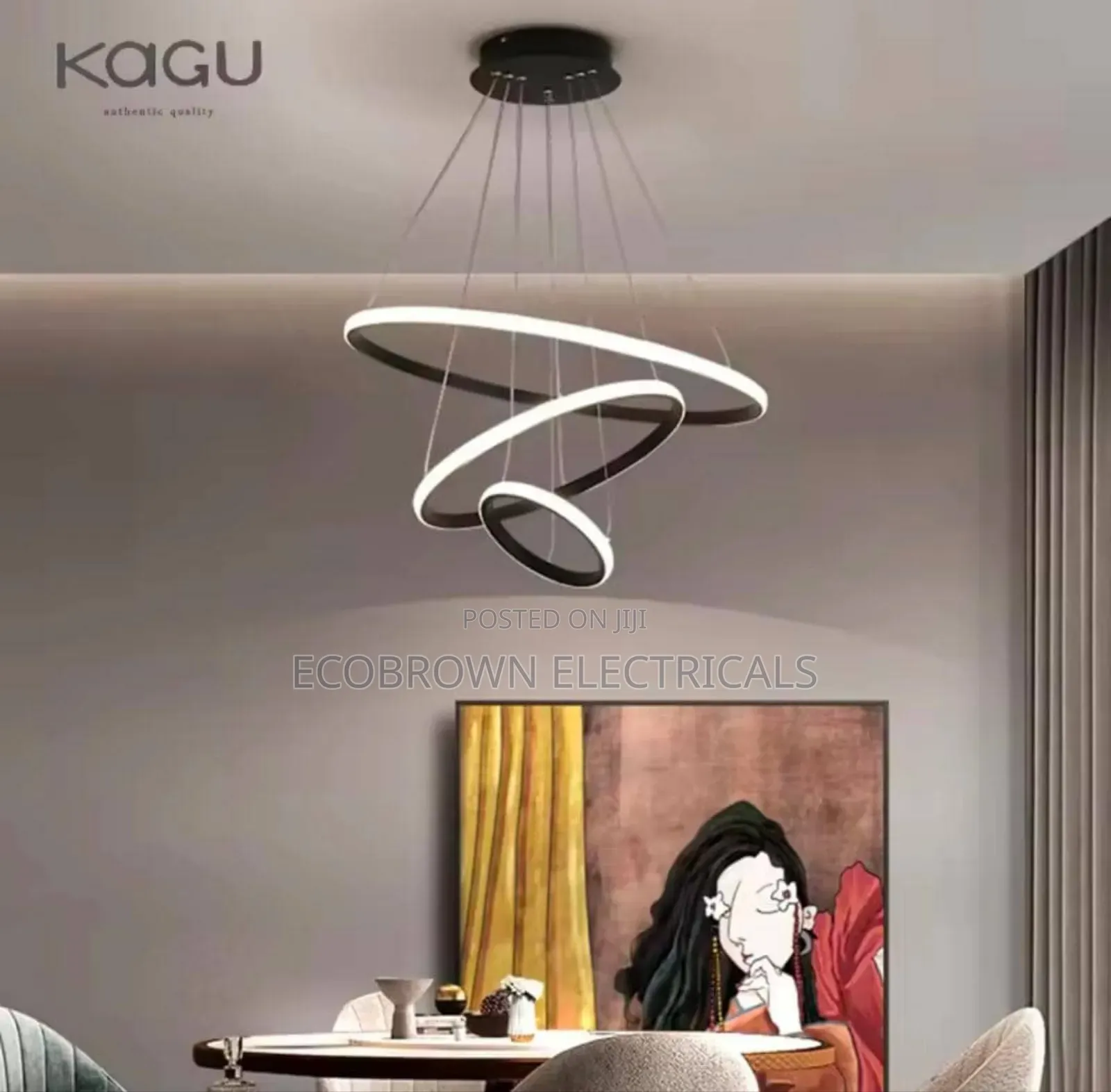 3 Ring Chandelier Light Fixture