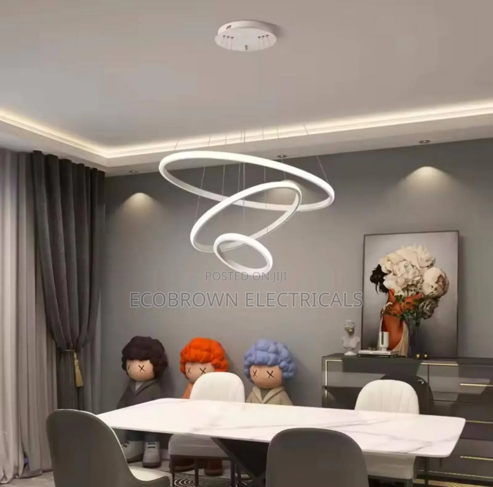 3 Shades Color Chandelier Light