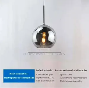 Single Drop Light Smoke Glass