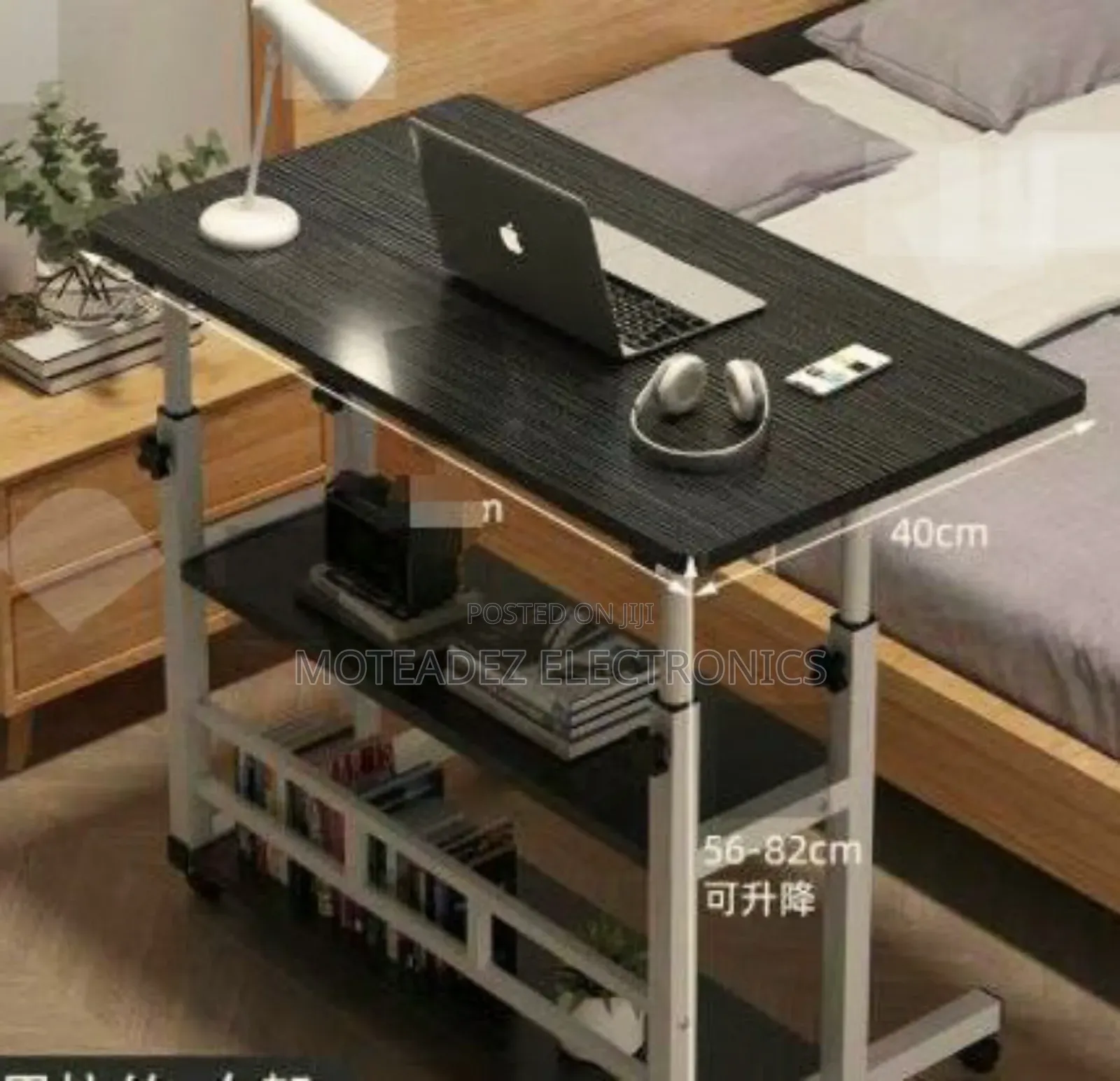 Adjustable 3 Steps 60cm Quality Wood Bedside Laptop Table