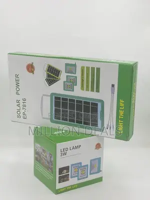Solar Power Led Lamp Lighting System With 3bulbs