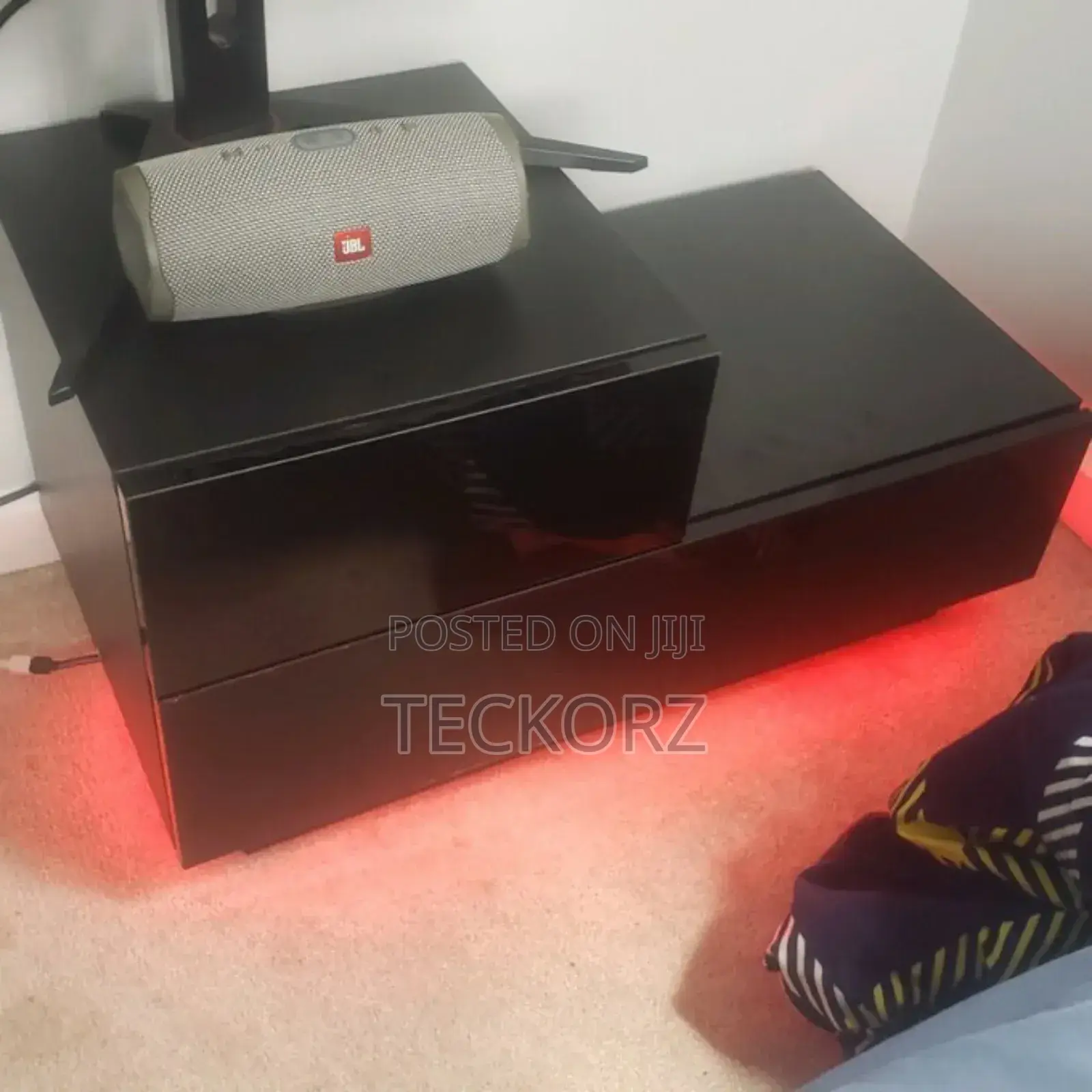 Glossy Night Stand With LED Light