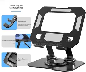 Foldable Metal Phone Notepad Holder/360° Degree Rotatable