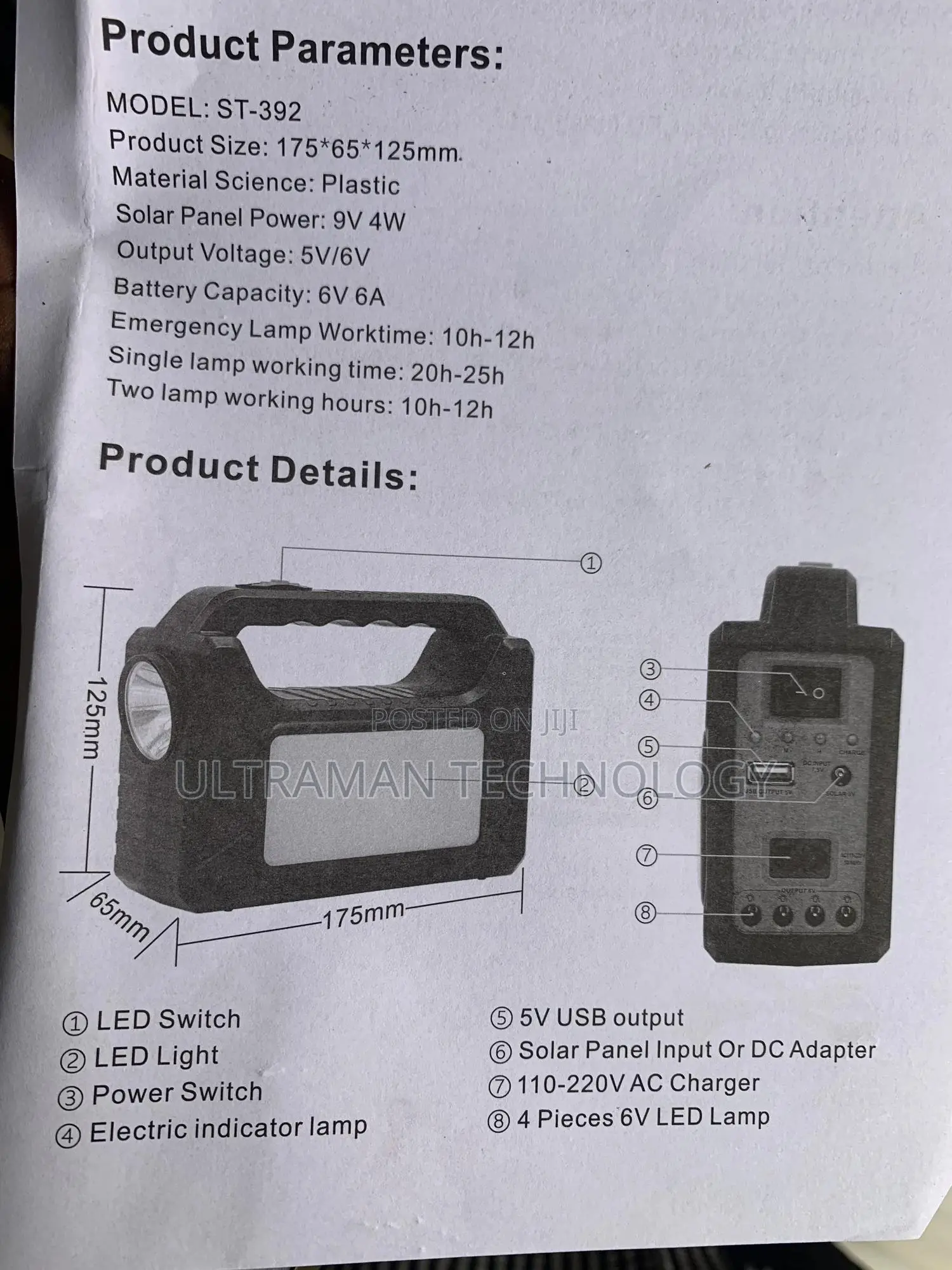 Solar Lighting Kit (Rechargeable)