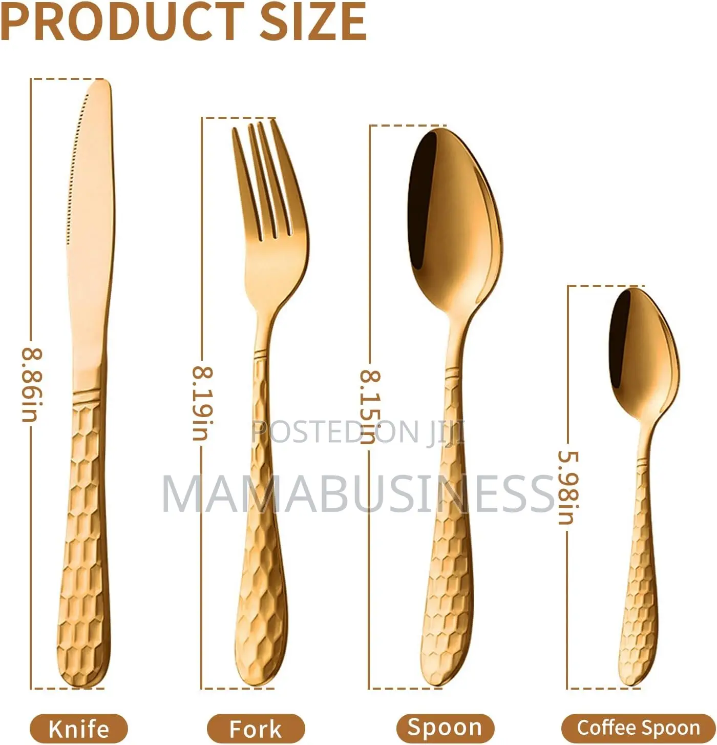 24 Pc's Gold Cutlery