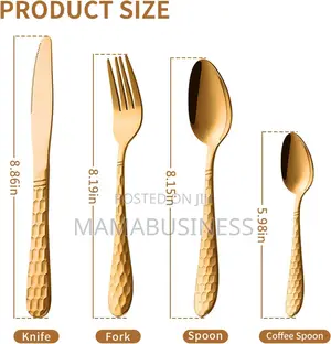 24 Pc's Gold Cutlery