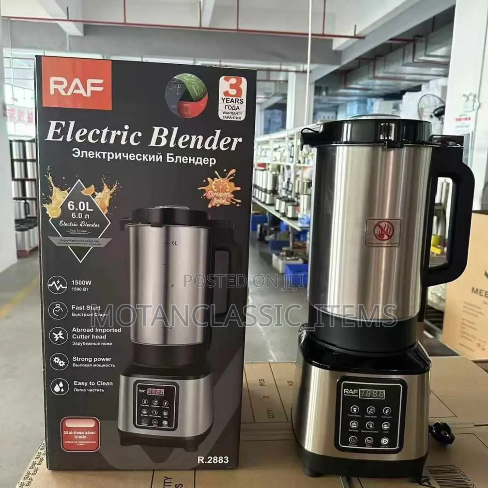 Raf Digital Blender 6 Litres for Boiling (Quality Unique)