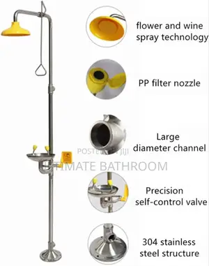 Combined Emergency Eyewash Shower Station 304 Steelmaterial