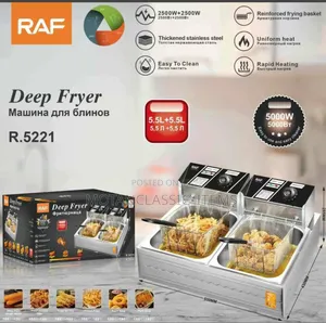 Raf 11ltrs Electric Deep Fryer (Double Phase 5.5ltrs Each)