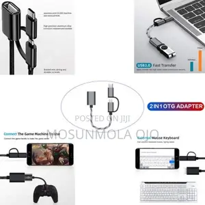 128 GB 2 in 1 Set Metal Usb Flash Drive Adapter Cable