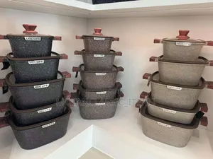 Big Quality Non Stick Granite Cookware Set (10in1)