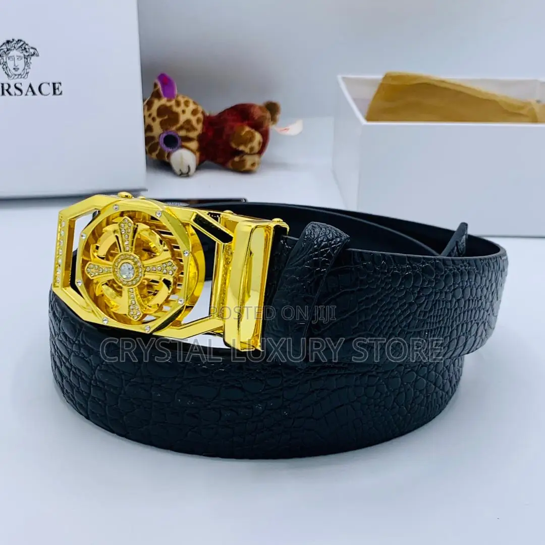 Versace Quality Luxury Men Genuine Leather Belt