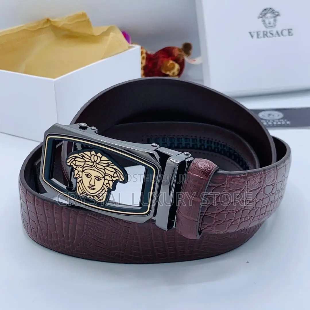 Versace Quality Luxury Men Genuine Leather Belt