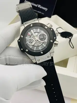 Hublot Quality Men Rubber Strap Wristwatch