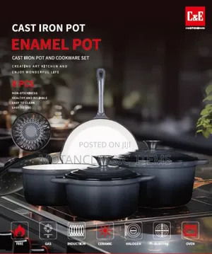 4pcs Original Enamel Cast Iron (The Best Quality Pot)