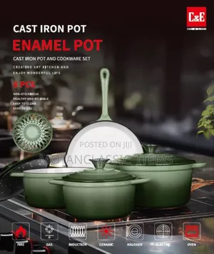 4pcs Original Enamel Cast Iron (The Best Quality Pot)