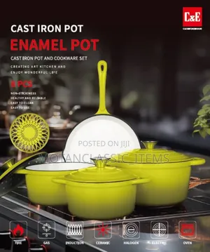 4pcs Original Enamel Cast Iron (The Best Quality Pot)