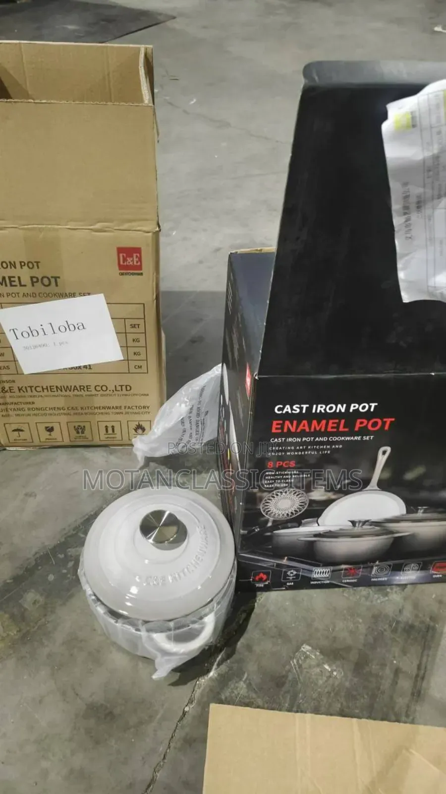 4pcs Original Enamel Cast Iron (The Best Quality Pot)