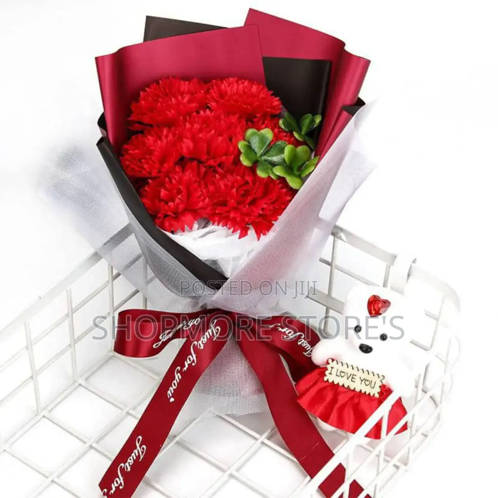 Ava Rose Flower With Teddy Bear