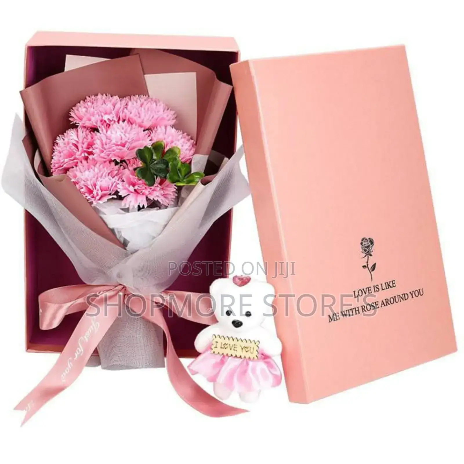 Ava Rose Flower With Teddy Bear