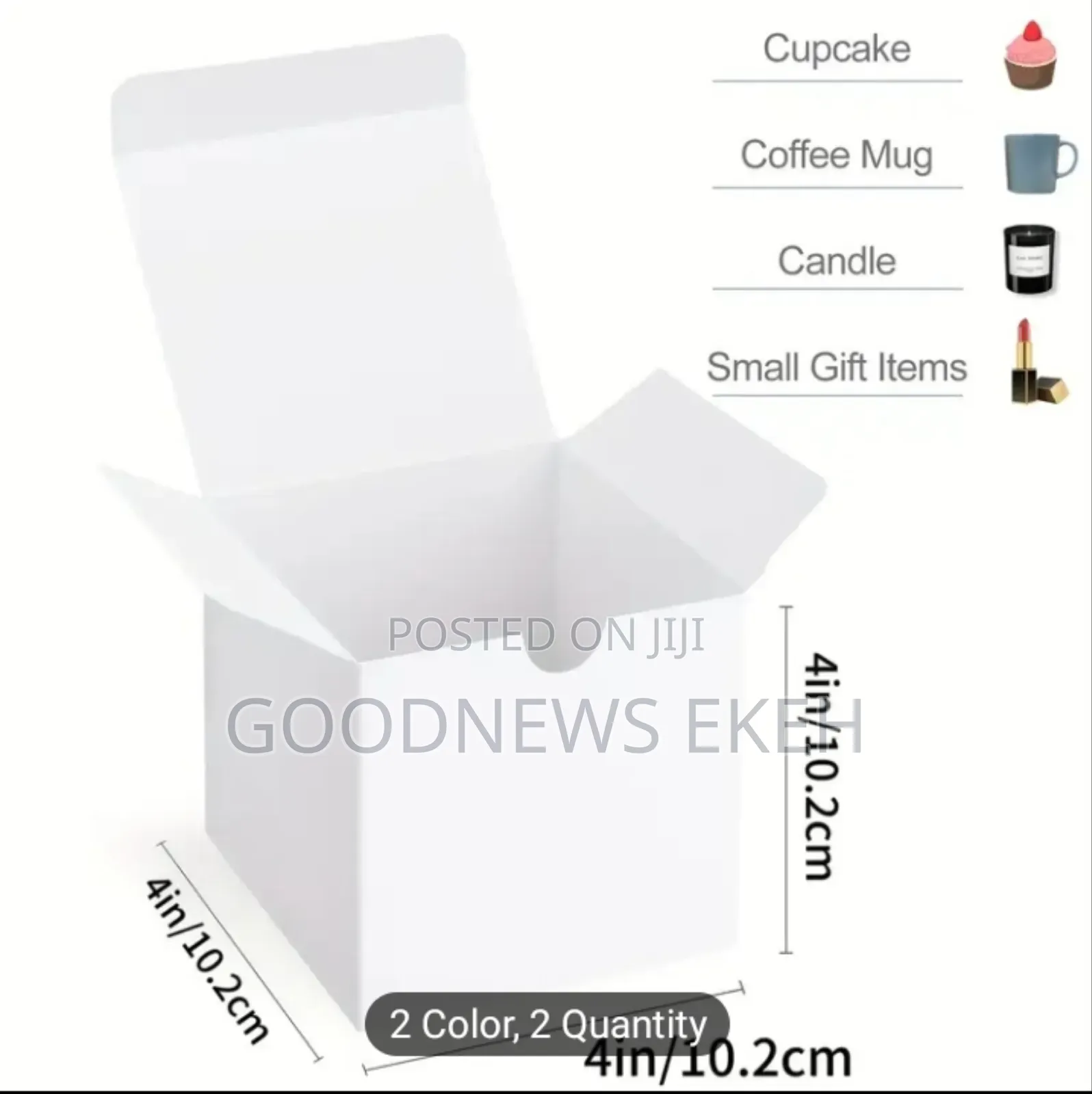 White Paper Box for Cupcakes