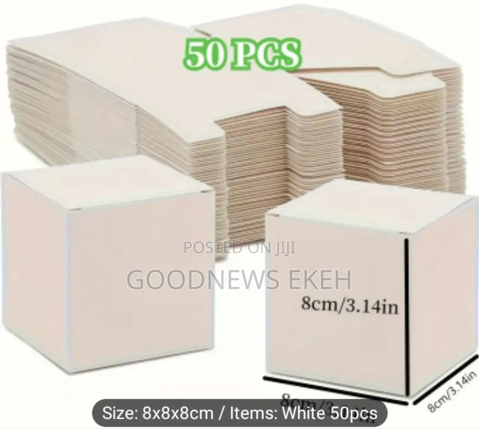 50-Pack White Paper Gift Boxes With Lids - Assorted Sizes