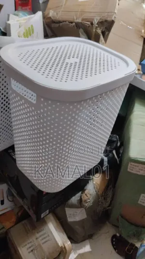 Large Plastic Laundry Basket With Cover