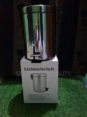 Quality 5 Litres Stainless Pedal Bin For Hotels Apartments Guest House