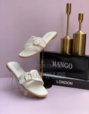 Mango Real Leather Flat Chic Slippers Sizes 37 To 43
