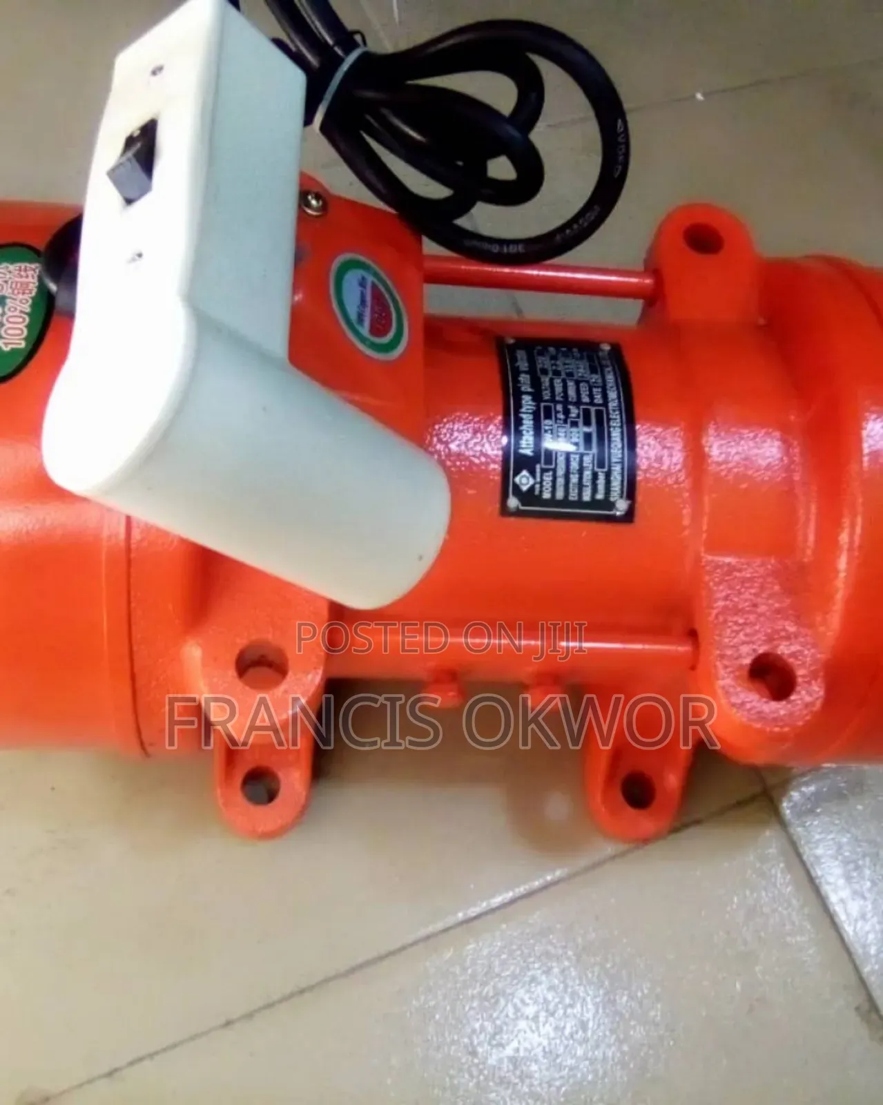 Attached Type Plate Vibrator 3hp
