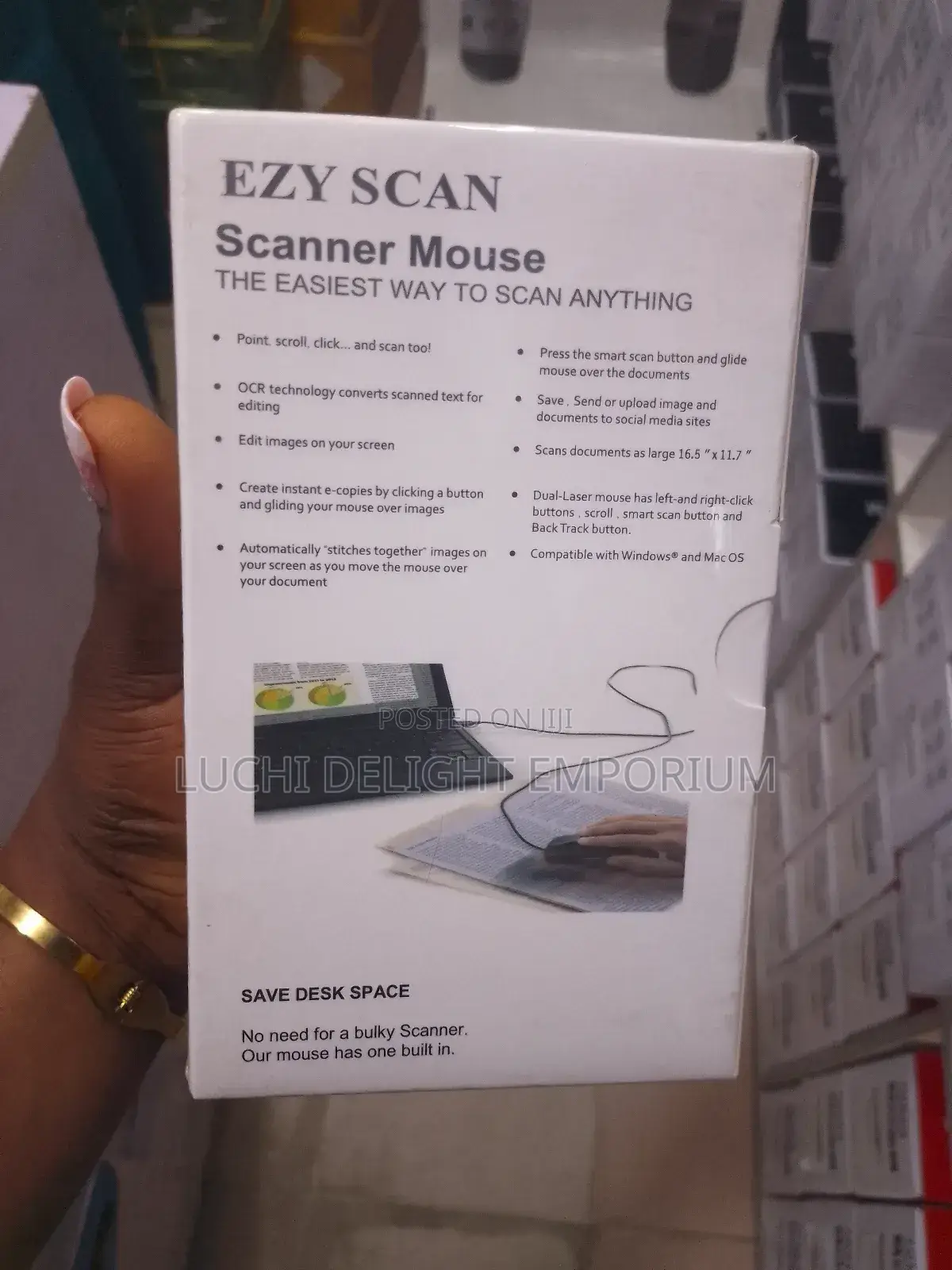 Scanner Mouse Scan Photo, Receipt, Notes Etc