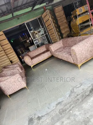 Upholstery Padded Seven Seaters Couch.