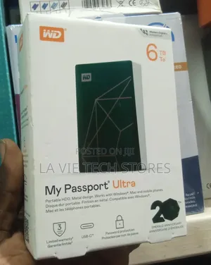 WD 6TB My Passport Ultra Portable External Hard Drive