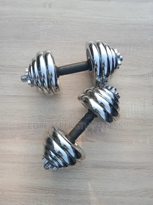 Pairs of 15kg Dumbbell Set in Plastic Box Carrier