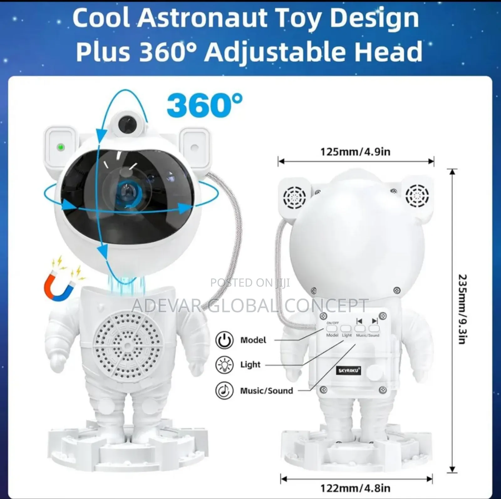 Astronaut Starry Sky Projector Night Light Star With Remote