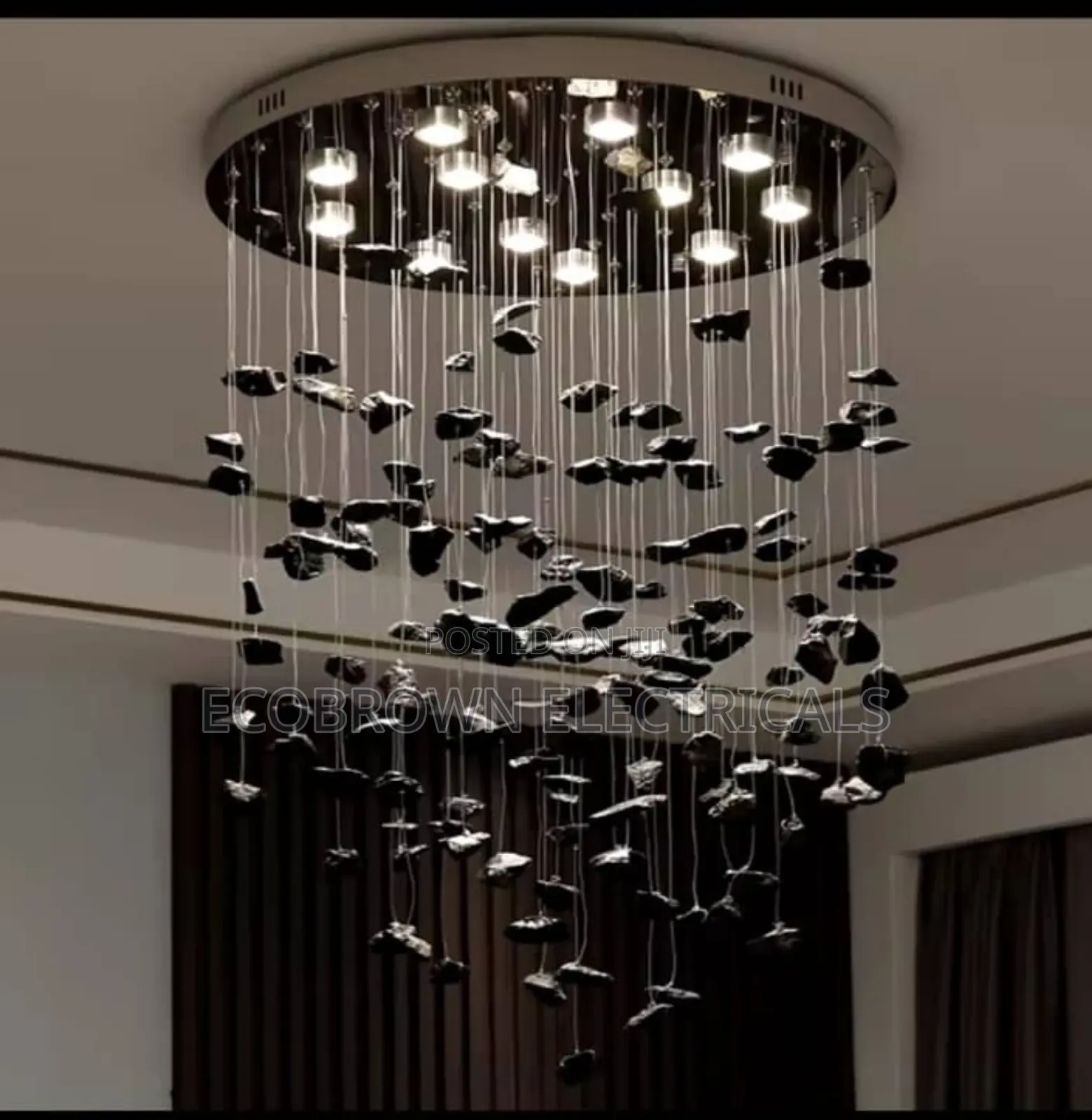 Modern Stone Staircase Chandelier