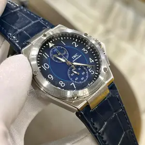 IWC Schaffhausen Quality Luxury Genuine Leather Wristwatch
