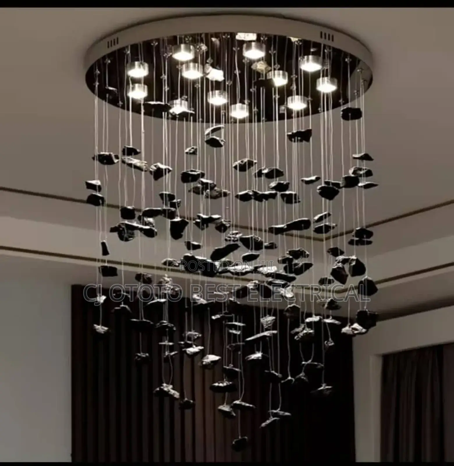 Black Stone Luxury Drop Light Available as You Seen.