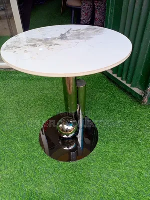 Stainless Silver Marble Side Stood