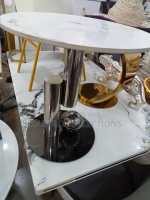 Stainless Silver Marble Side Stood