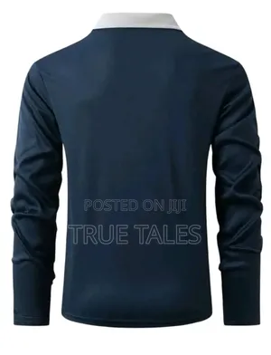 Long Sleeves Men's Collar Sweatshirt/Polo With Front Buttons