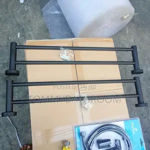 Double Black Towel Hanger