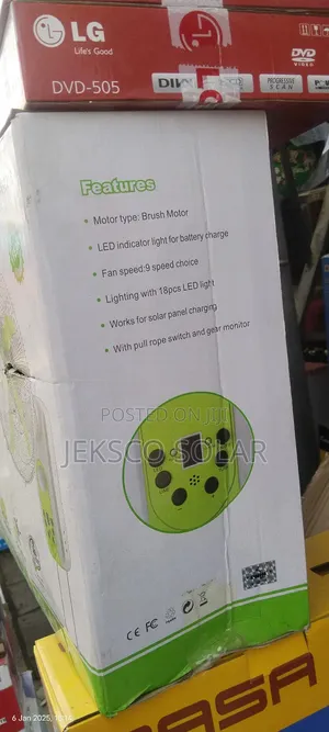 Iwin 16 Inches Solar Rechargeable Wall AC/DC Fan