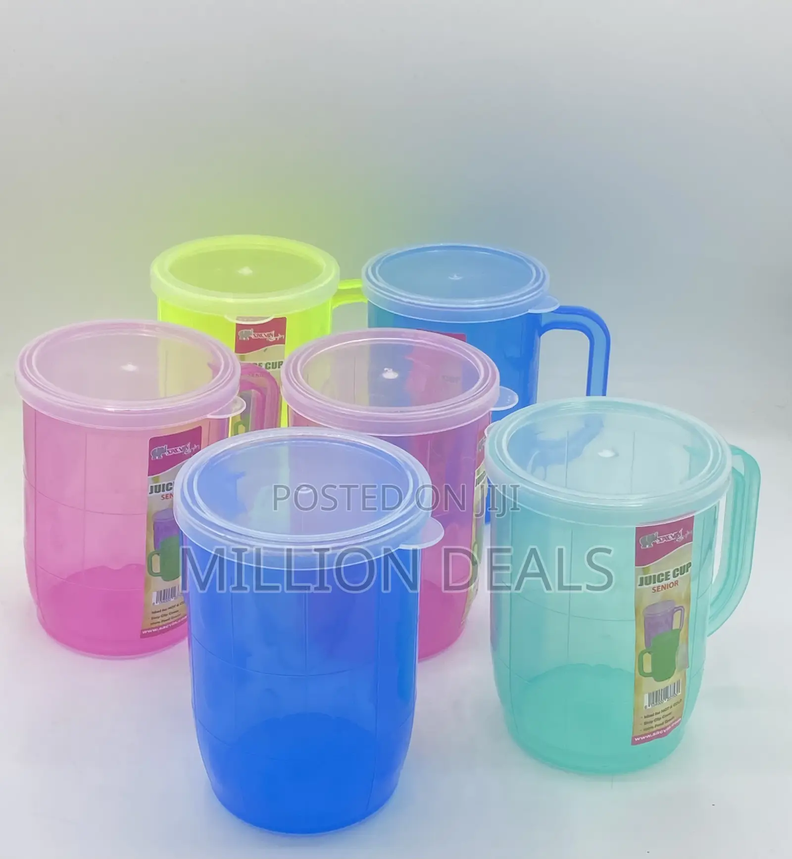 6 Pieces Unique Plastic Cover Cups