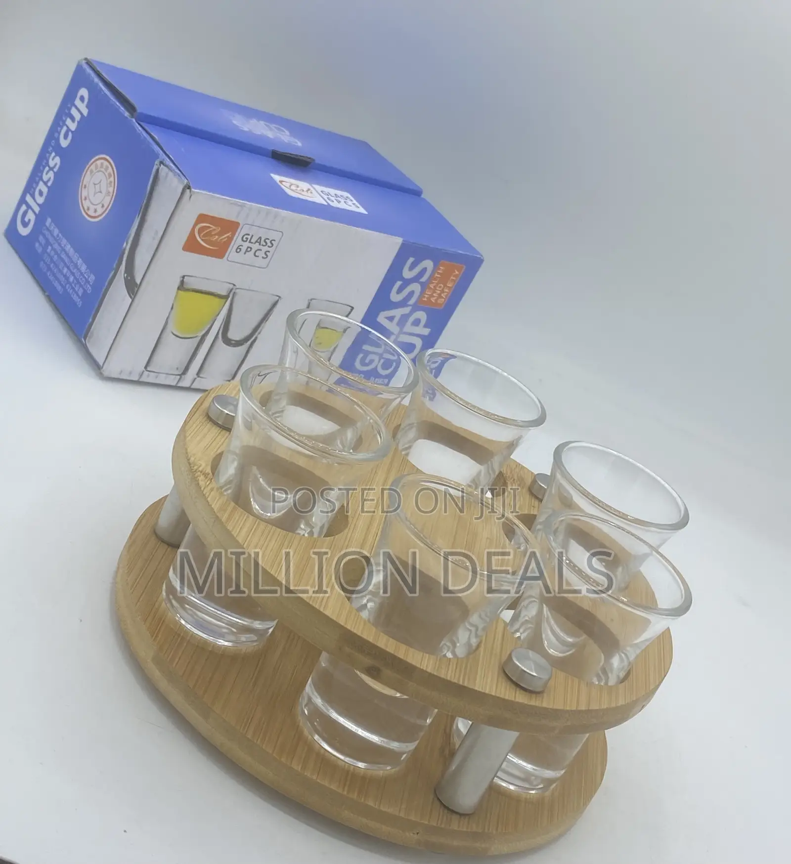 Round Classic Tequila 6 Holes Rack N Shot Glasses