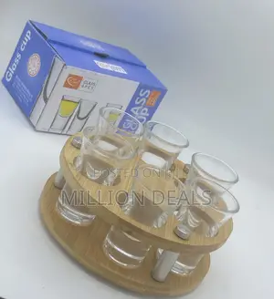 Round Classic Tequila 6 Holes Rack N Shot Glasses