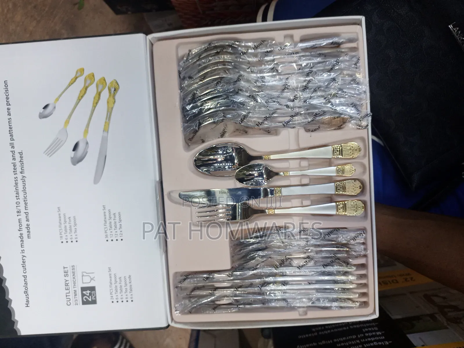 Gold Spoon by 24 Pieces