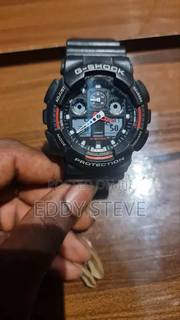 Color Casio Model 5081 Casio G-Shock GA-100, Module Black/Red In