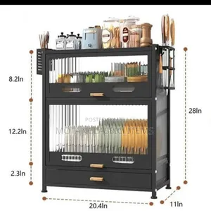 2 Stpes Plate Rack With Cover (Quality and Standard)