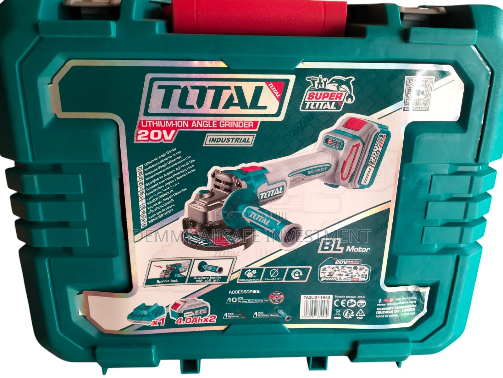 Total Brushless Cordless Angle Grinder